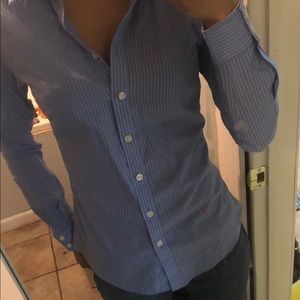 ✨Banana Republic ✨Blue Striped Button-down Top